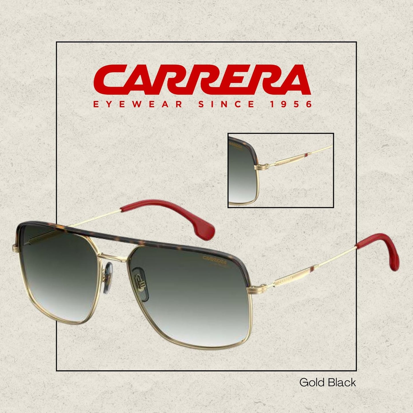 CA152/S Square Sunglasses for Men + BUNDLE with Designer Iwear Eyewear Kit