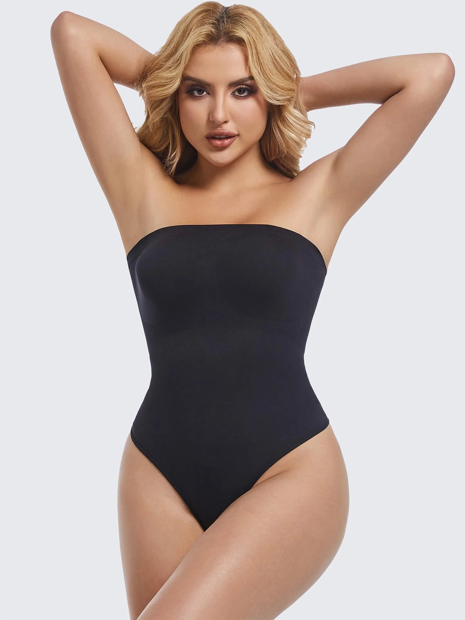 Strapless Bodysuit for Women Tummy Control Shapewear Seamless Sculpt Body Shaper with Removable Straps